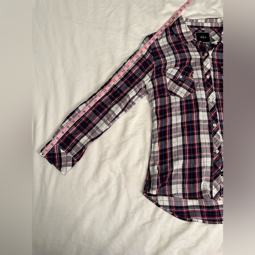 Rails Carmen Plaid Button Down Shirt - Long Sleeve, Soft Rayon, Size Small - Picture 9 of 12